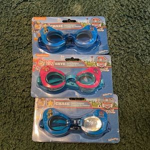(3) Paw Patrol Childrens Swim Goggles Nickelodeon Chase & Skye Sea Patrol